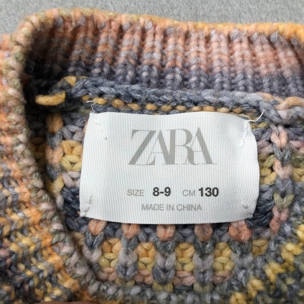 Zara Hoodie Sweater Jeans Bundle Girls 8-9‎ Years Grey Multi Light Blue 3pc Set - Picture 5 of 8